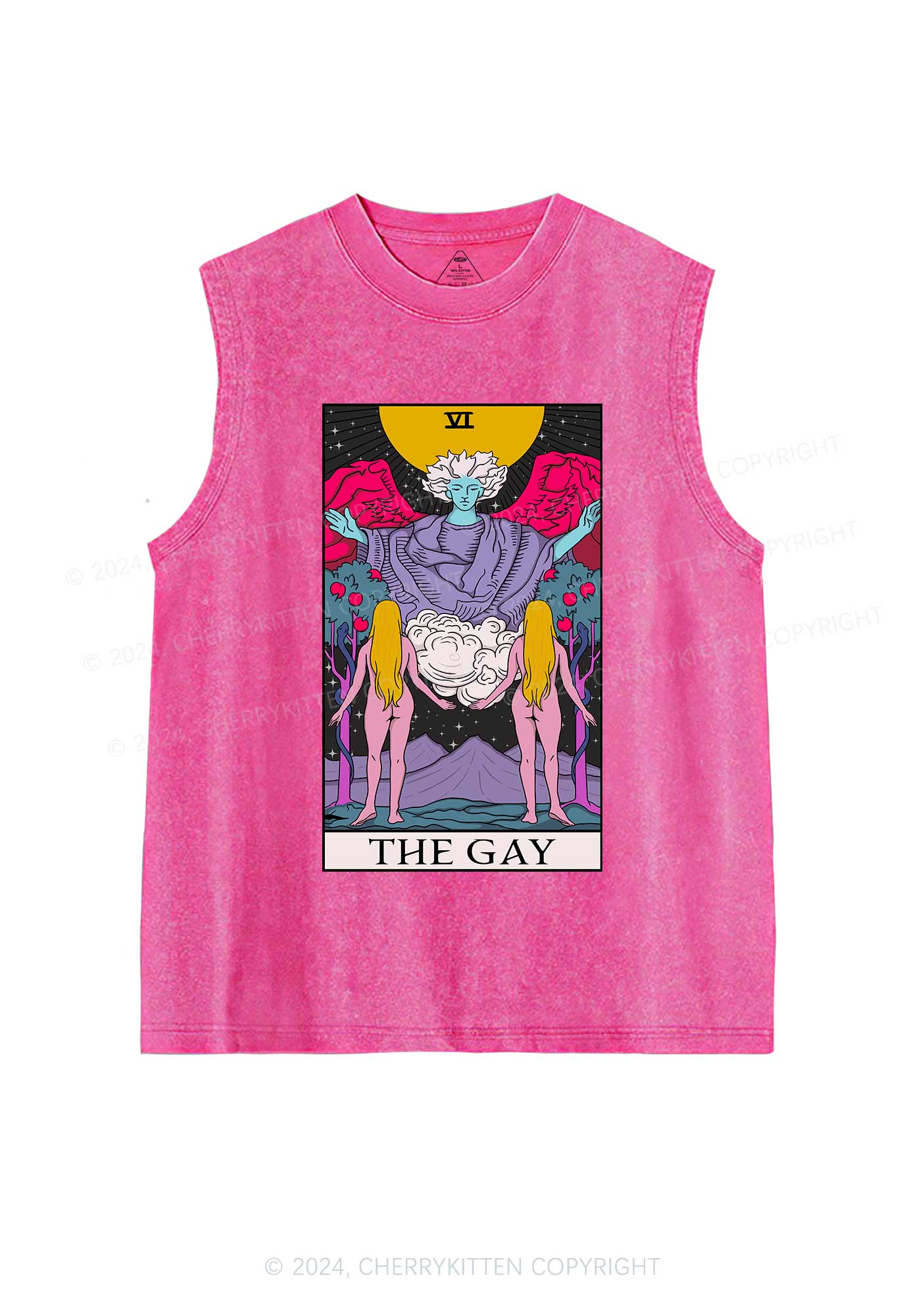 The Gay Witch Y2K Washed Tank Cherrykitten