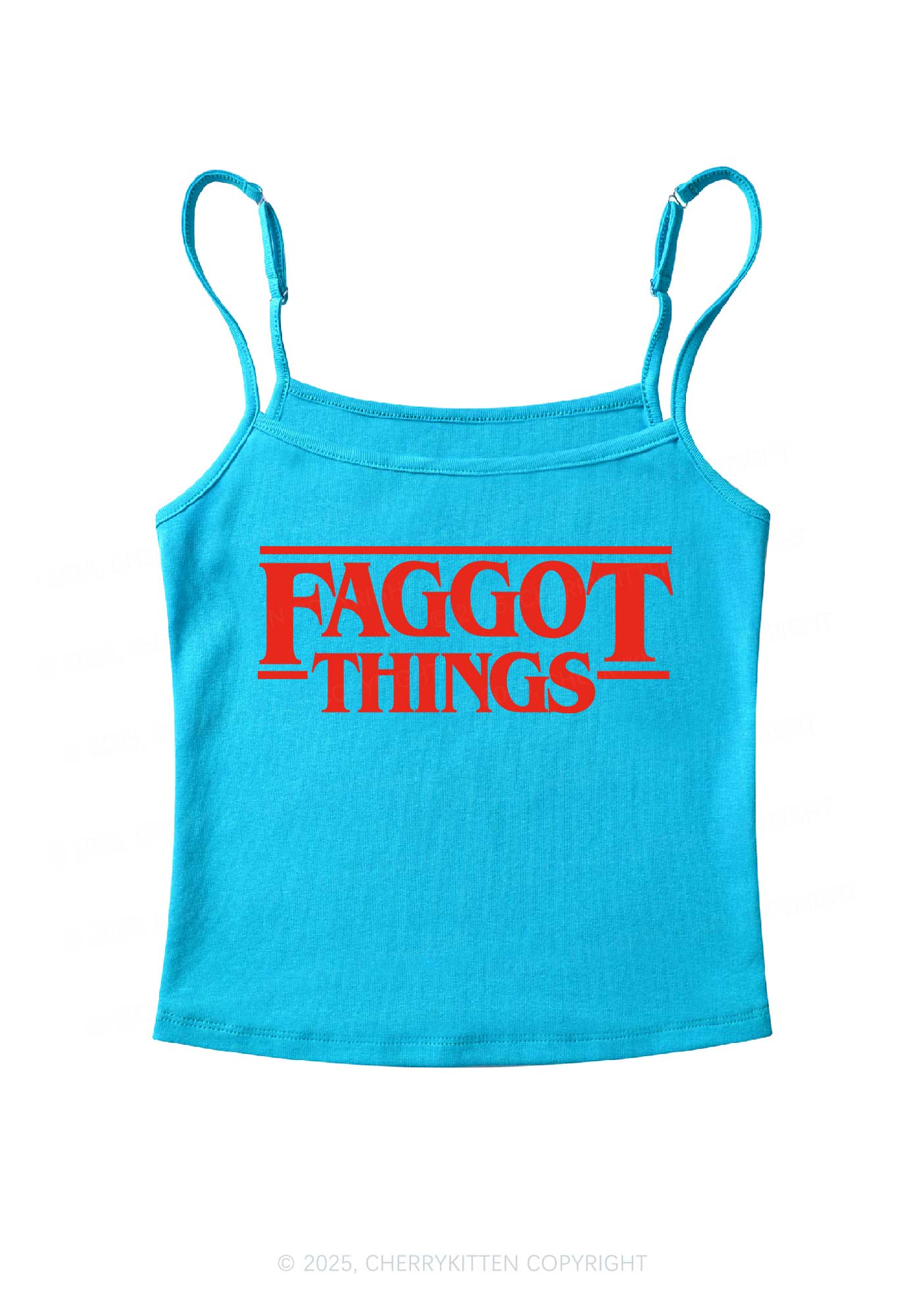 Faggot Things Pride Y2K Spaghetti Strap Cami Cherrykitten