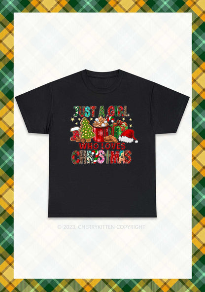 Just A Girl Who Loves Christmas Chunky Shirt Cherrykitten