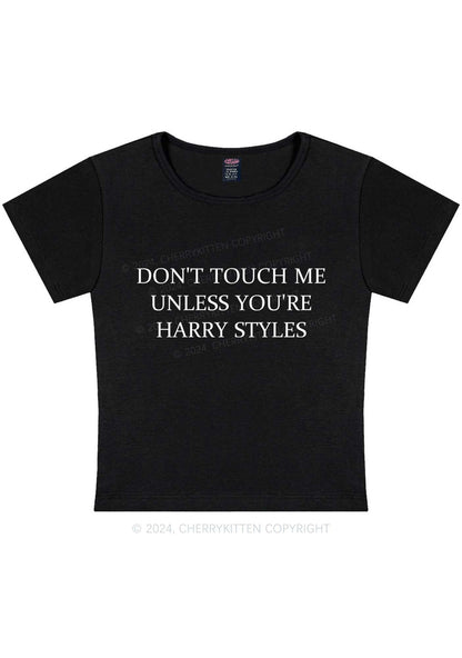 Curvy Don't Touch Me Y2K Baby Tee Cherrykitten