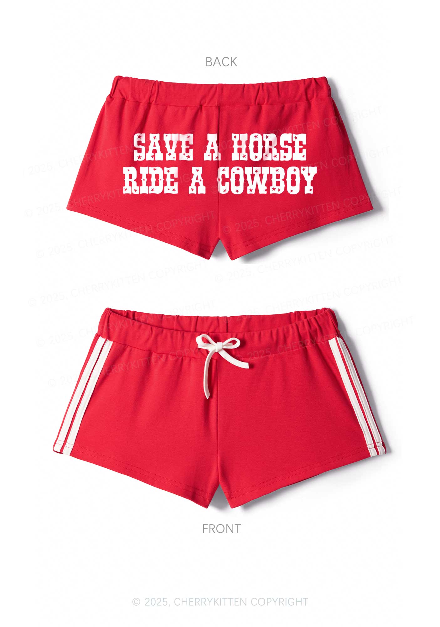 Save A Horse Y2K Drawstring Mini Shorts Cherrykitten