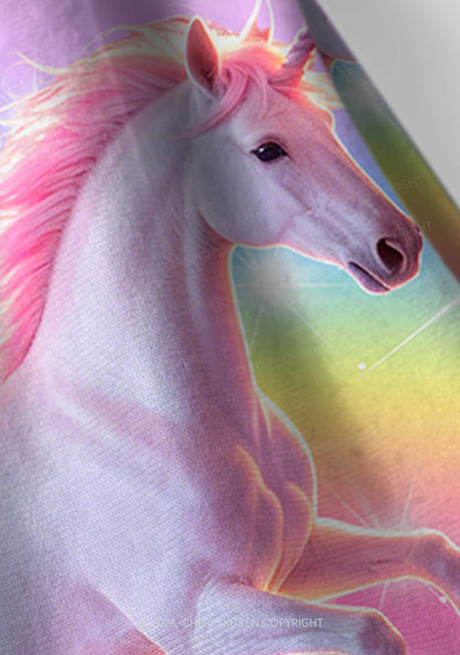 Rainbow Gradient Unicorn Y2K Print Headband Cherrykitten