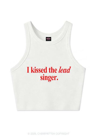 I Kissed The Lead Singer Y2K Crop Tank Top Cherrykitten