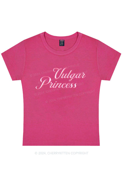 Curvy Vulgar Princess Y2K Baby Tee Cherrykitten