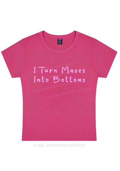 Curvy Turn Mascs Into Bottoms Y2K Baby Tee Cherrykitten