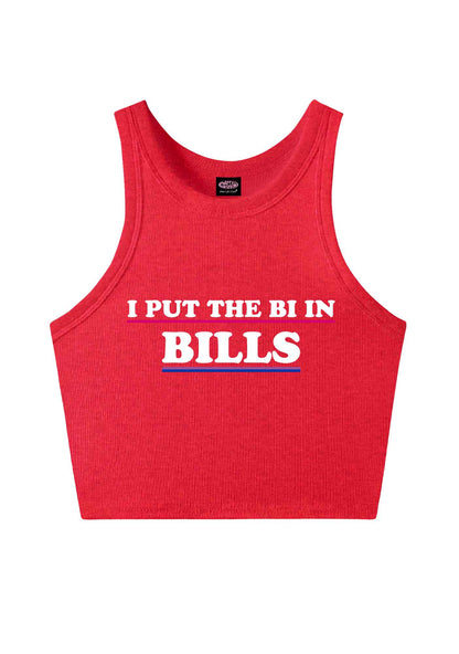 I Put The Bi In Bills Pride Y2K Crop Tank Top Cherrykitten