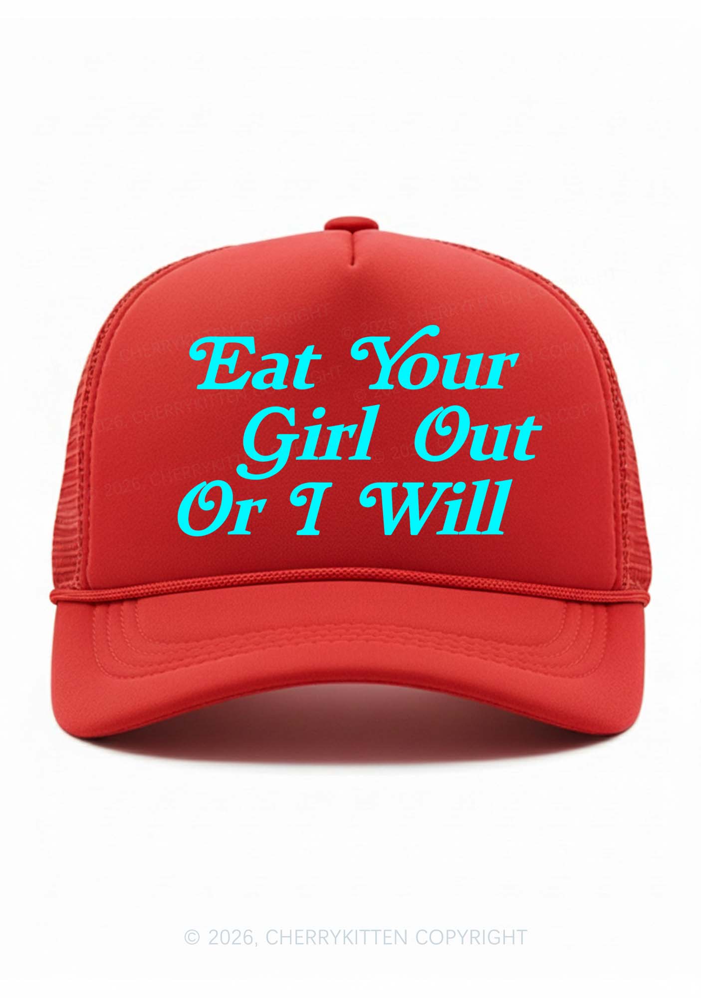 Eat Your Girl Out Pride Y2K Trucker Hat Cherrykitten