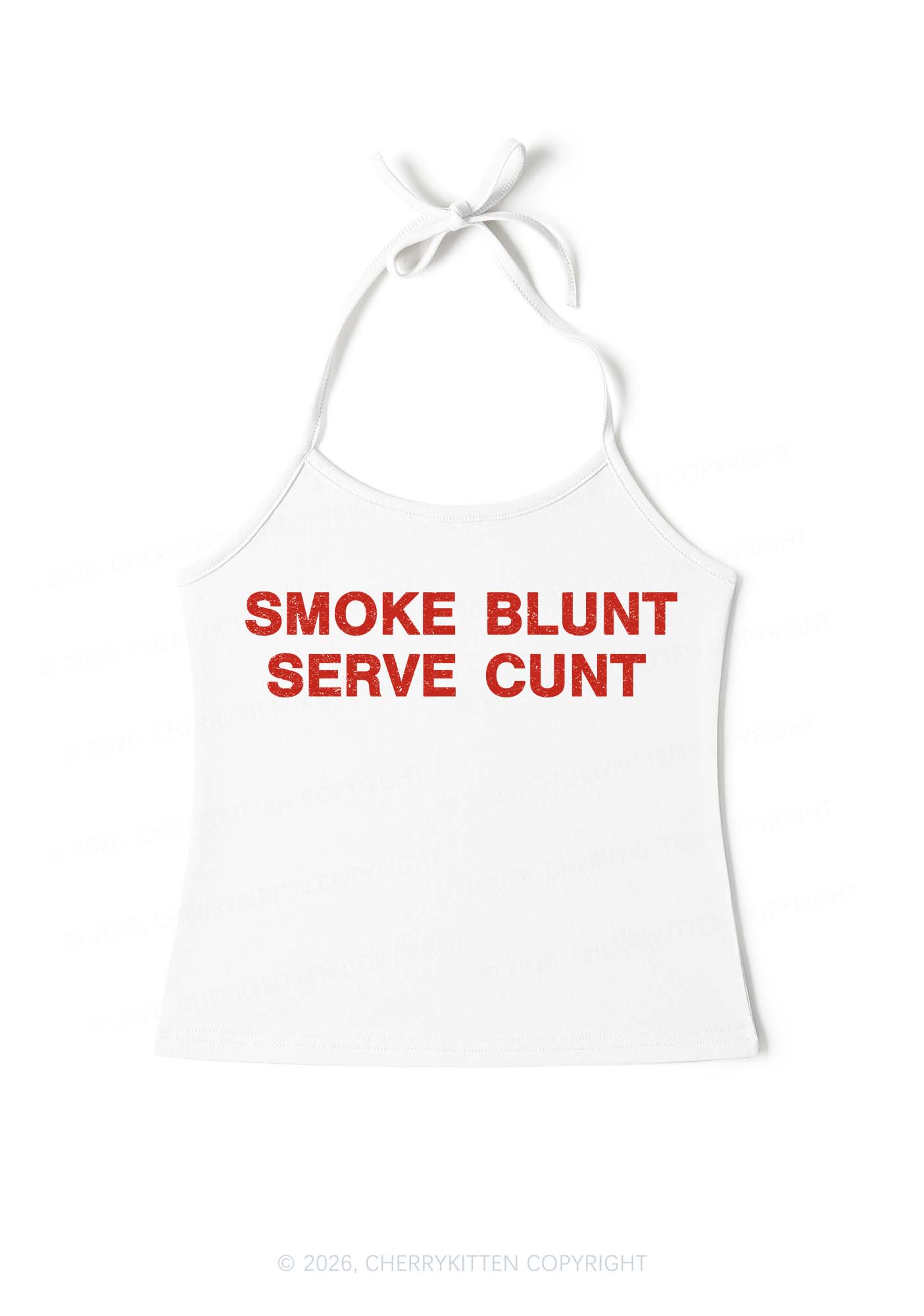 Smoke Blunt Y2K Halter Neck Cami Cherrykitten