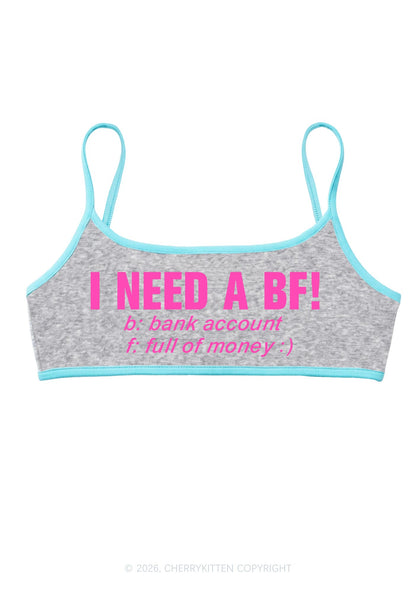 I Need A BF Y2K Super Crop Cami Cherrykitten