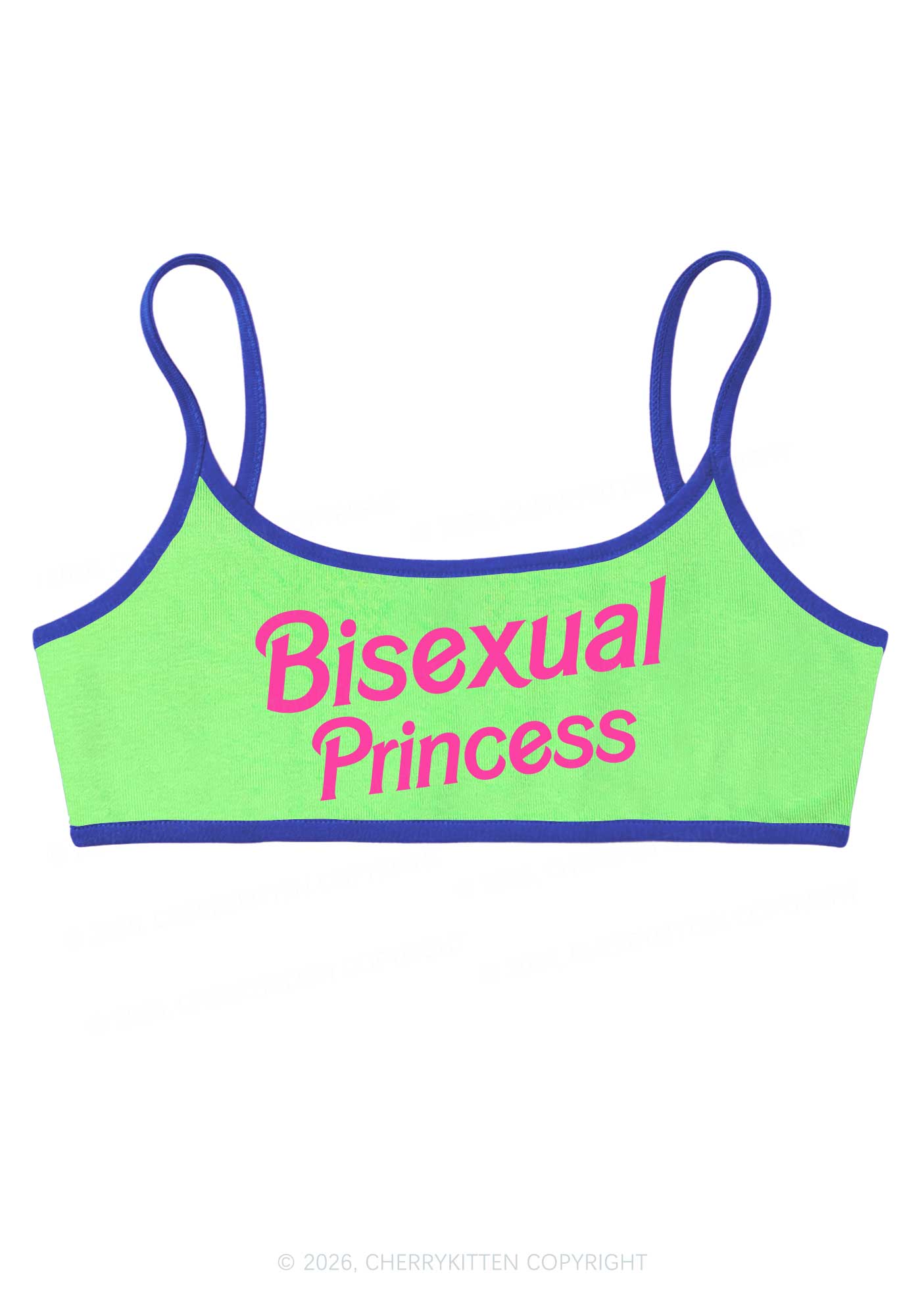 Bisexual Princess Pride Y2K Super Crop Cami Cherrykitten
