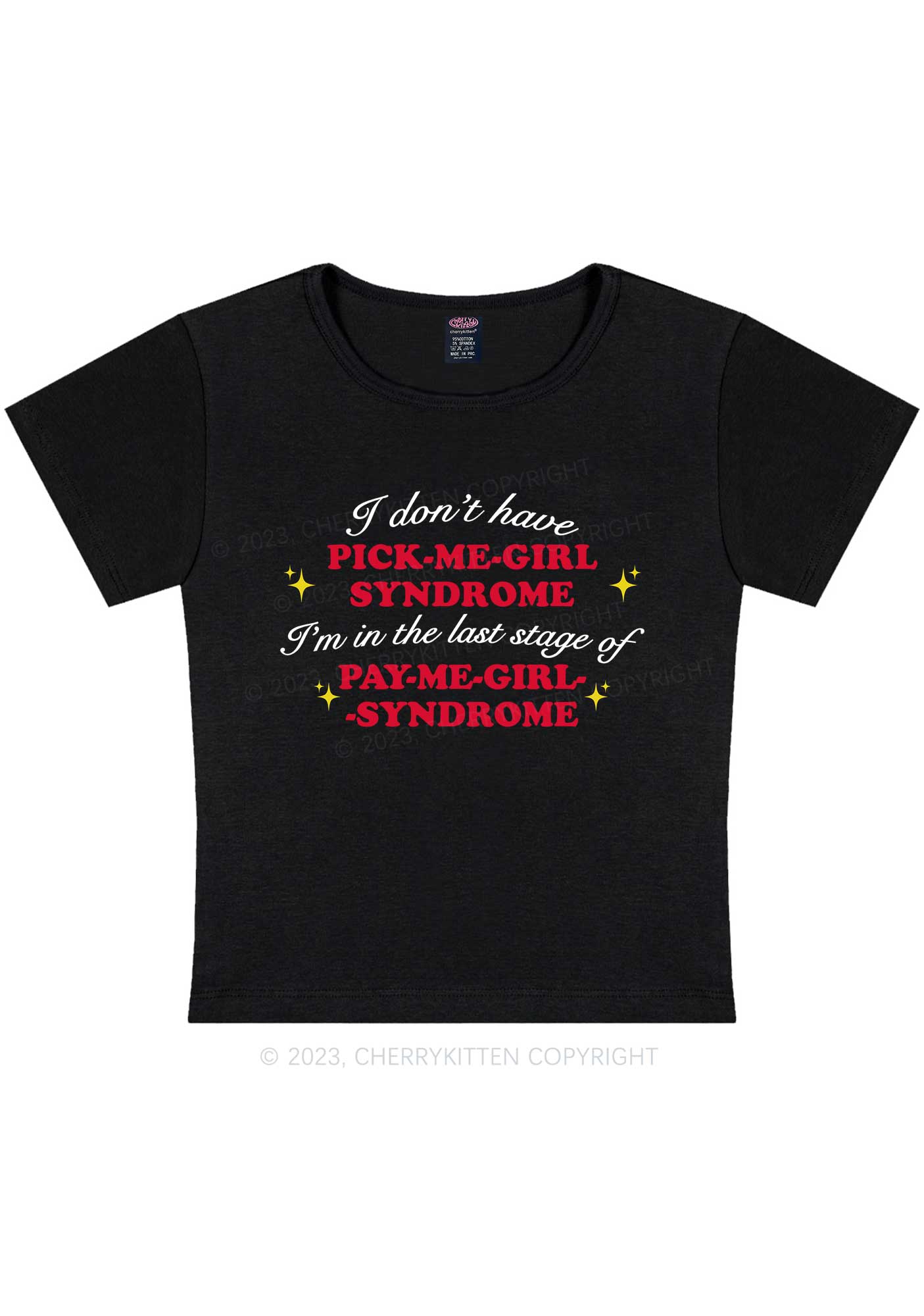 Curvy Pay Me Girl Syndrome Y2K Baby Tee Cherrykitten
