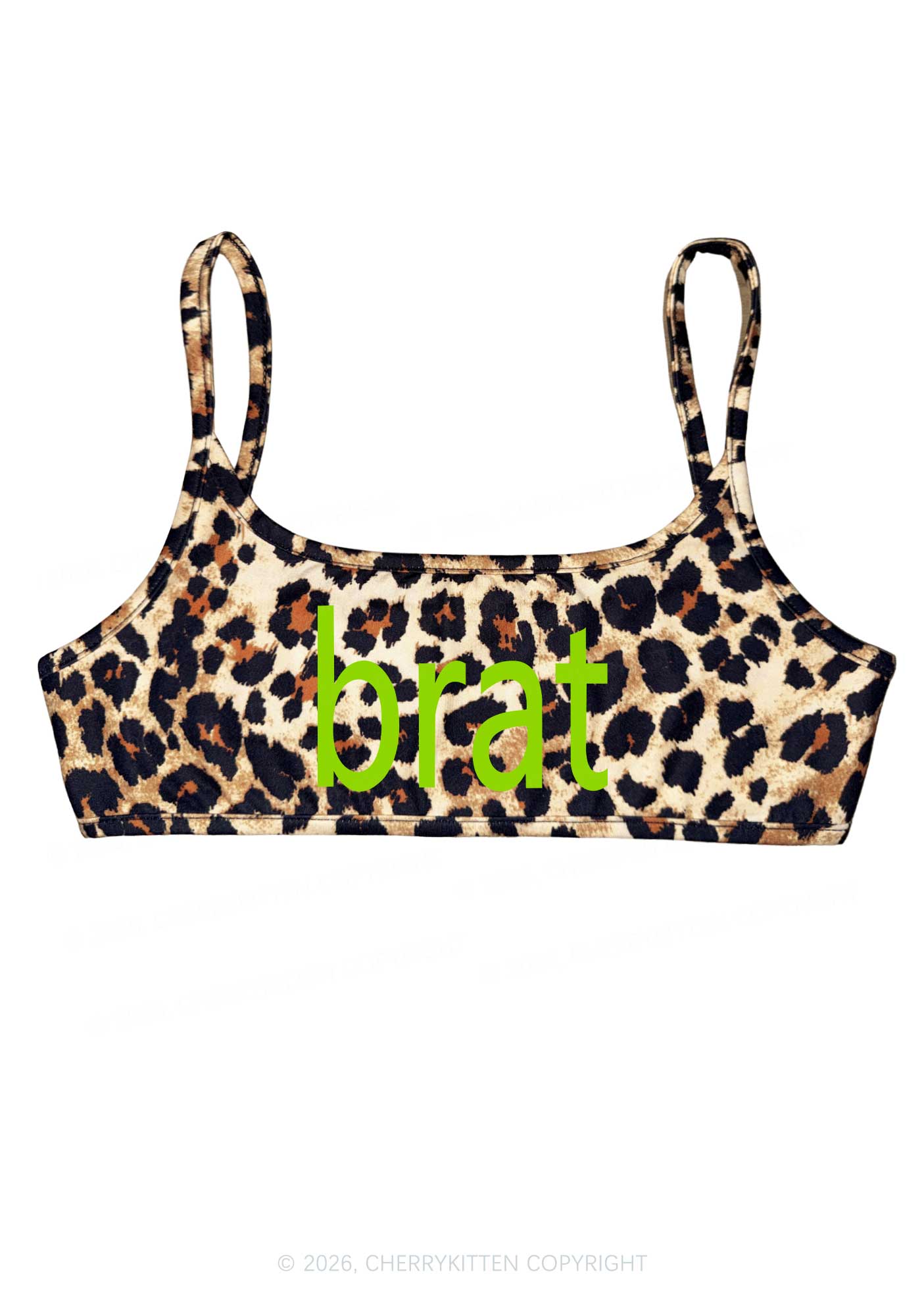 Green Brat Y2K Super Crop Cami Cherrykitten