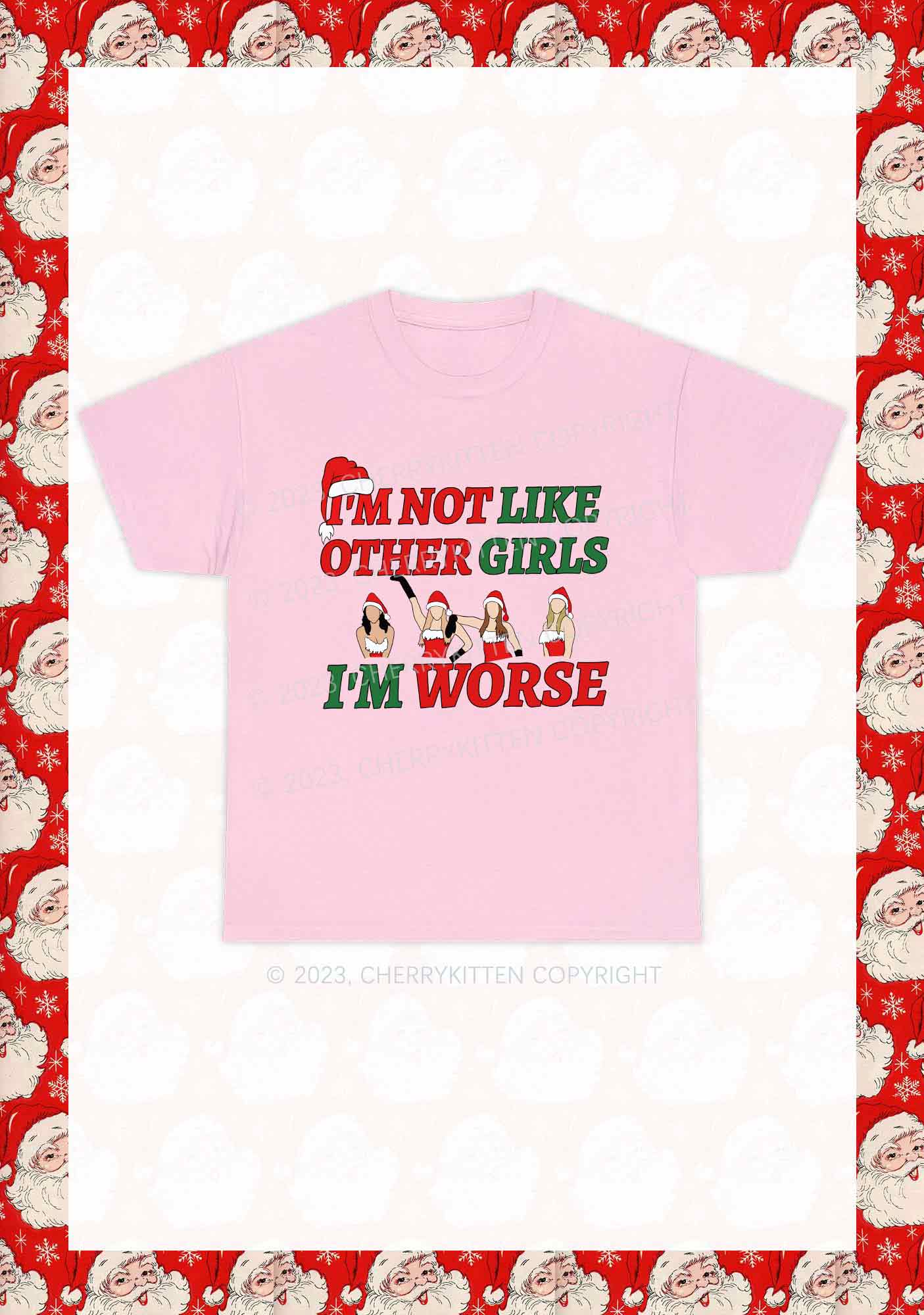 I'm Worse Christmas Y2K Chunky Shirt Cherrykitten