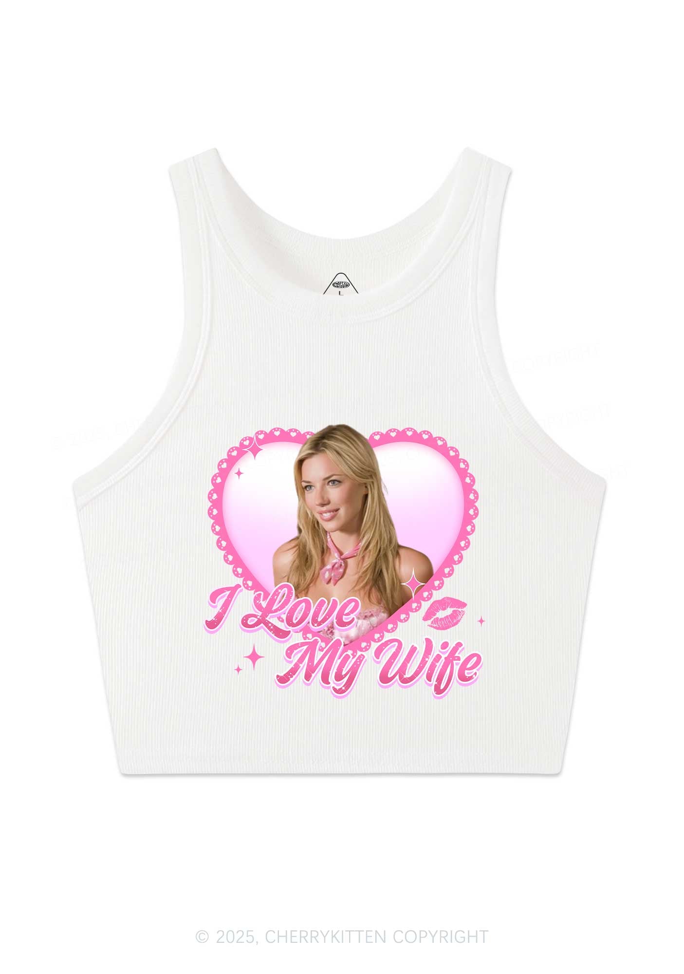 Custom I Love My Wife Y2K Crop Tank Top Cherrykitten