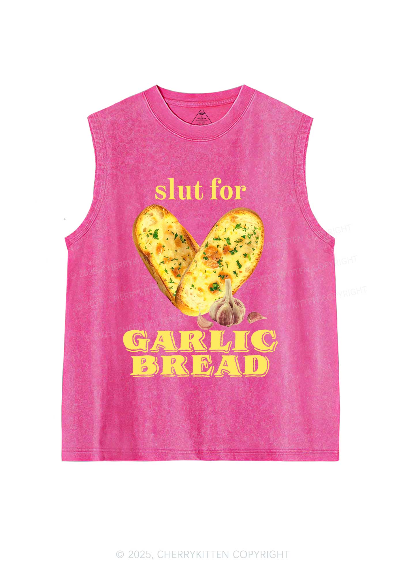 Slxt For Garlic Bread Y2K Washed Muscle Tank Cherrykitten