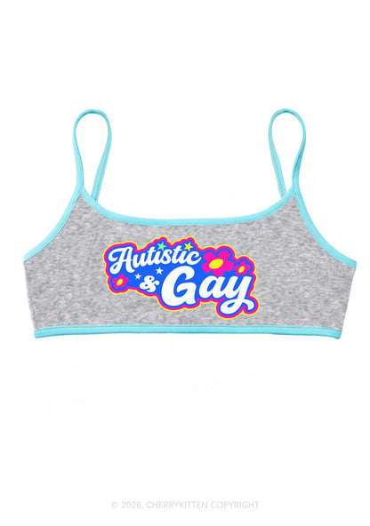 Autistic Gay Pride Y2K Super Crop Cami Cherrykitten