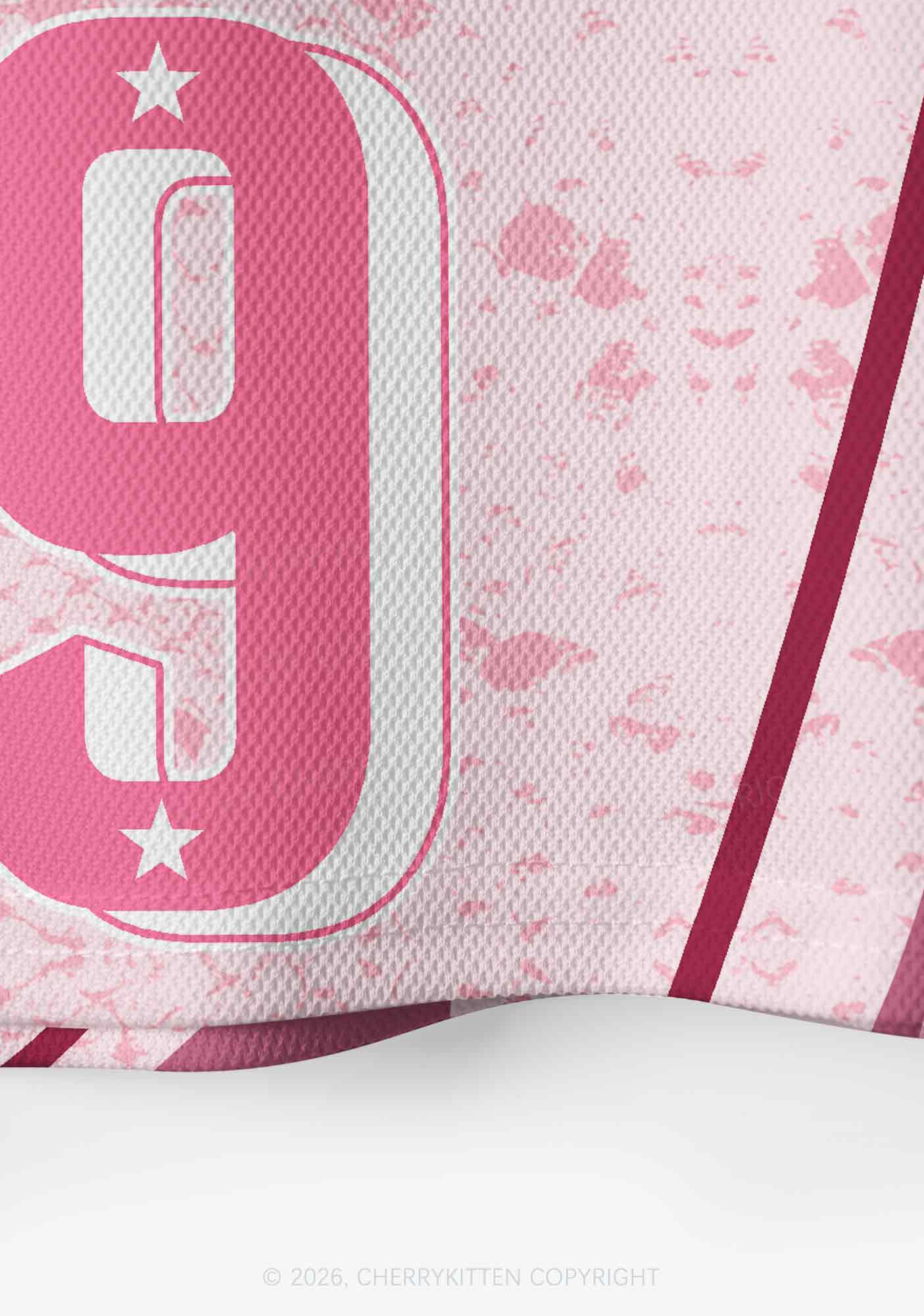 Pink Snakeskin Texture Faggot Pride Y2K Crop Sport Jersey Shirts Cherrykitten