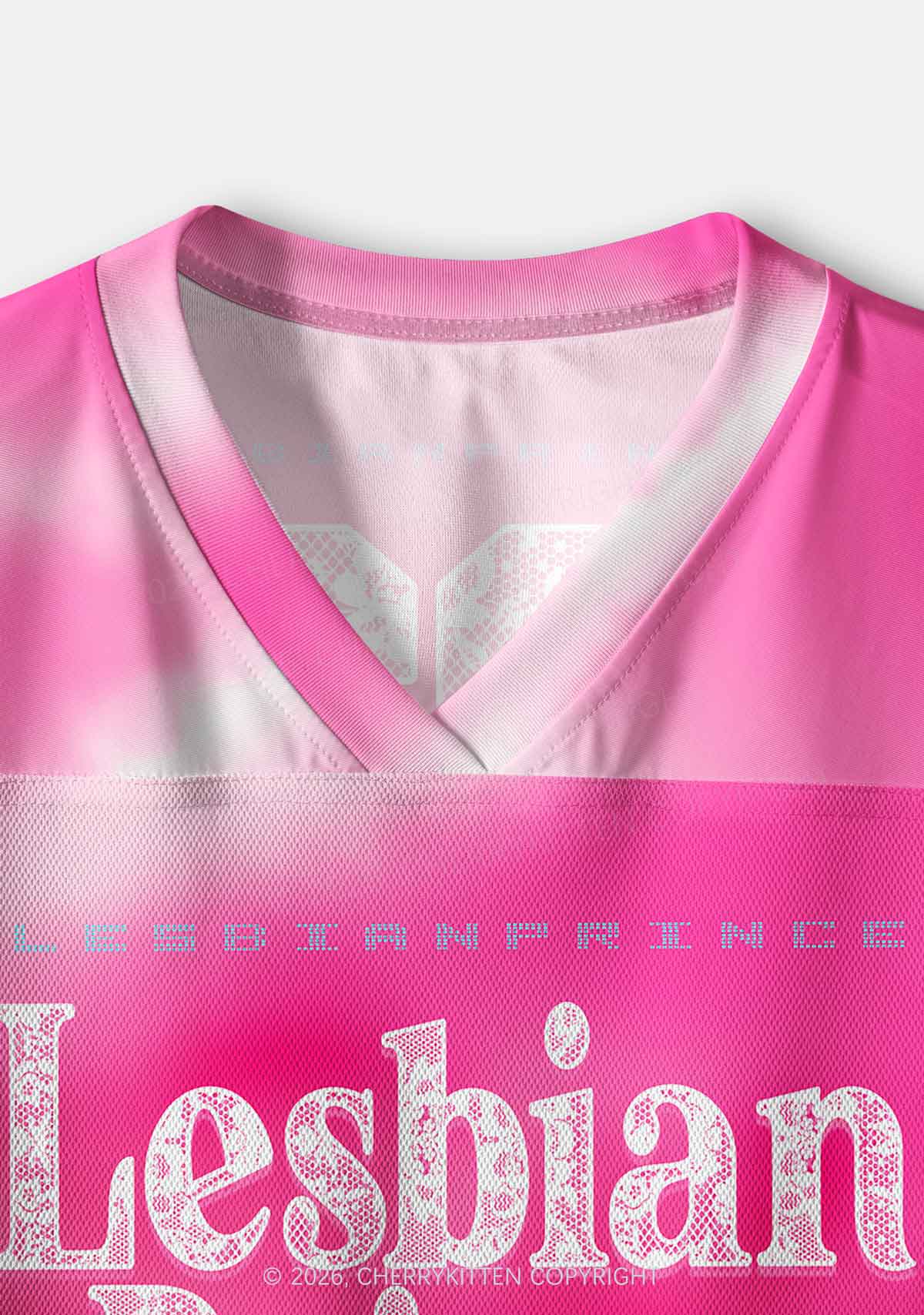 Lesbian Prince Pride Y2K Crop Sport Jersey Shirts Cherrykitten