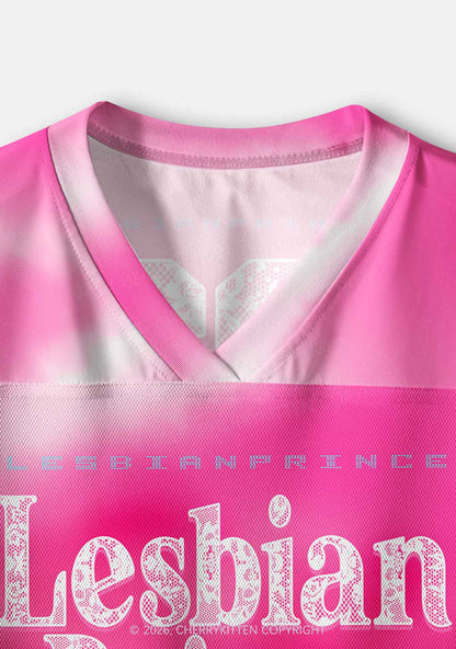 Lesbian Prince Pride Y2K Crop Sport Jersey Shirts Cherrykitten