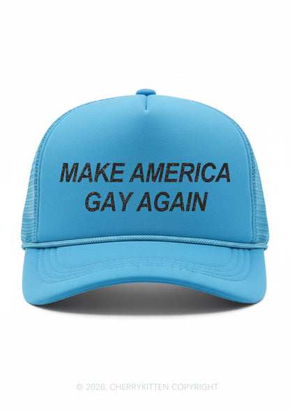 Make America Gay Again Pride Y2K Trucker Hat Cherrykitten