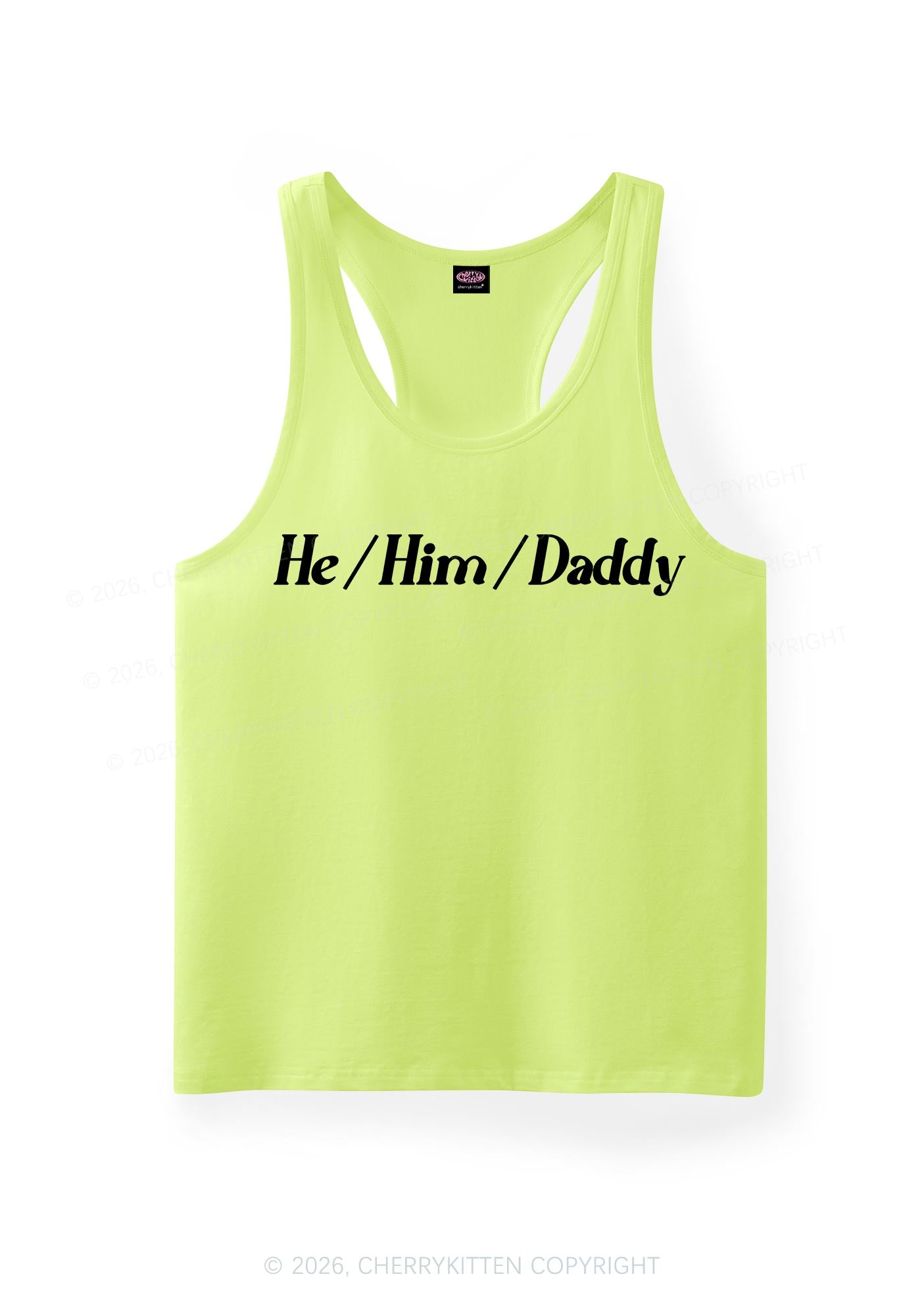 He Him Daddy Pride Y2K Men Racerback Tank Top Cherrykitten