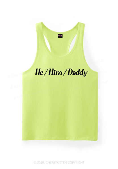 He Him Daddy Pride Y2K Men Racerback Tank Top Cherrykitten