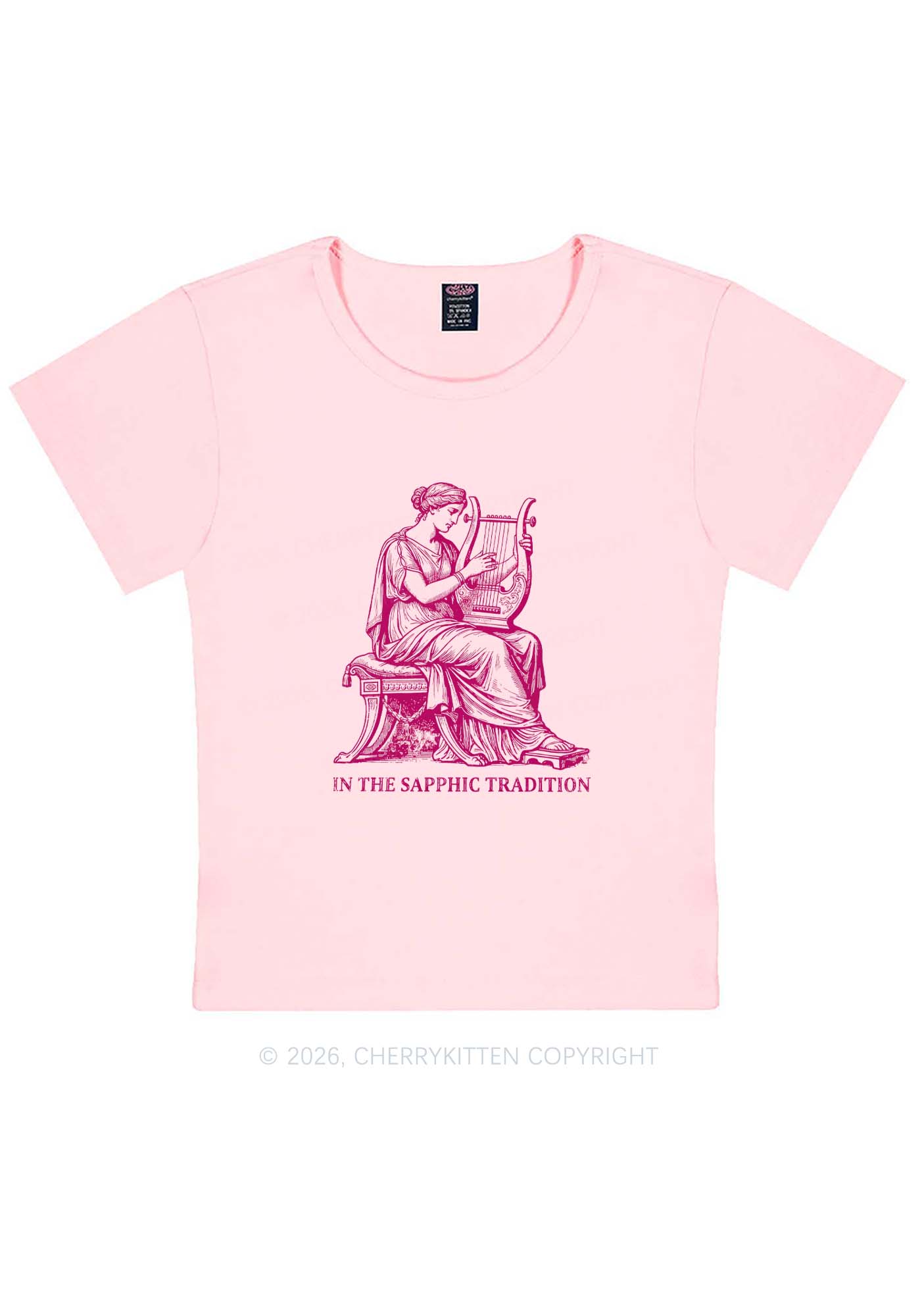 In The Sapphic Tradition Pride Y2K Baby Tee Cherrykitten