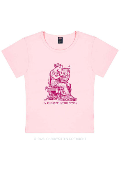 In The Sapphic Tradition Pride Y2K Baby Tee Cherrykitten