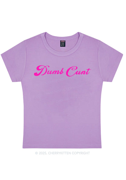 Dumb Cxxt Y2K Baby Tee Cherrykitten
