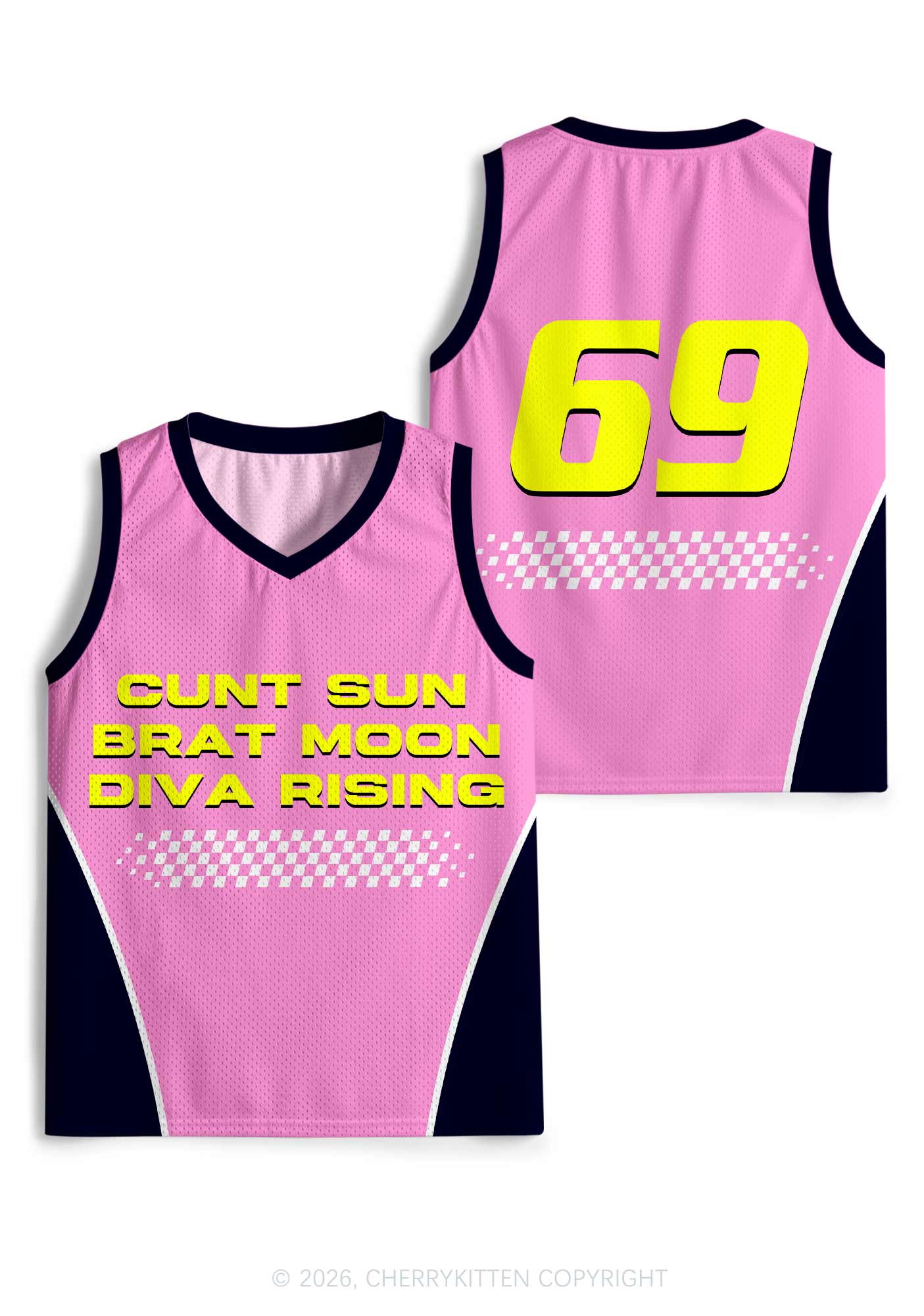 Cxxt Sun Brat Moon Diva Rising Y2K Sport Jersey Tank Cherrykitten