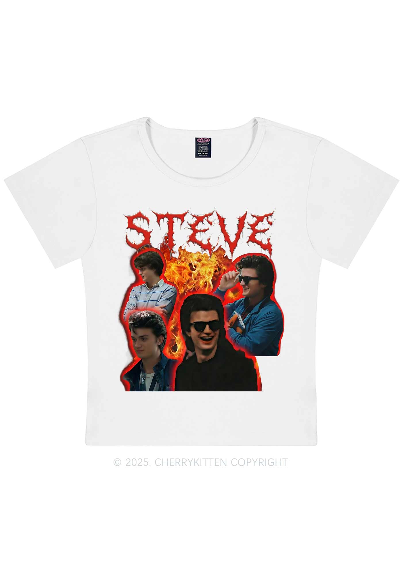 SH Flame Vibe Y2K Baby Tee Cherrykitten