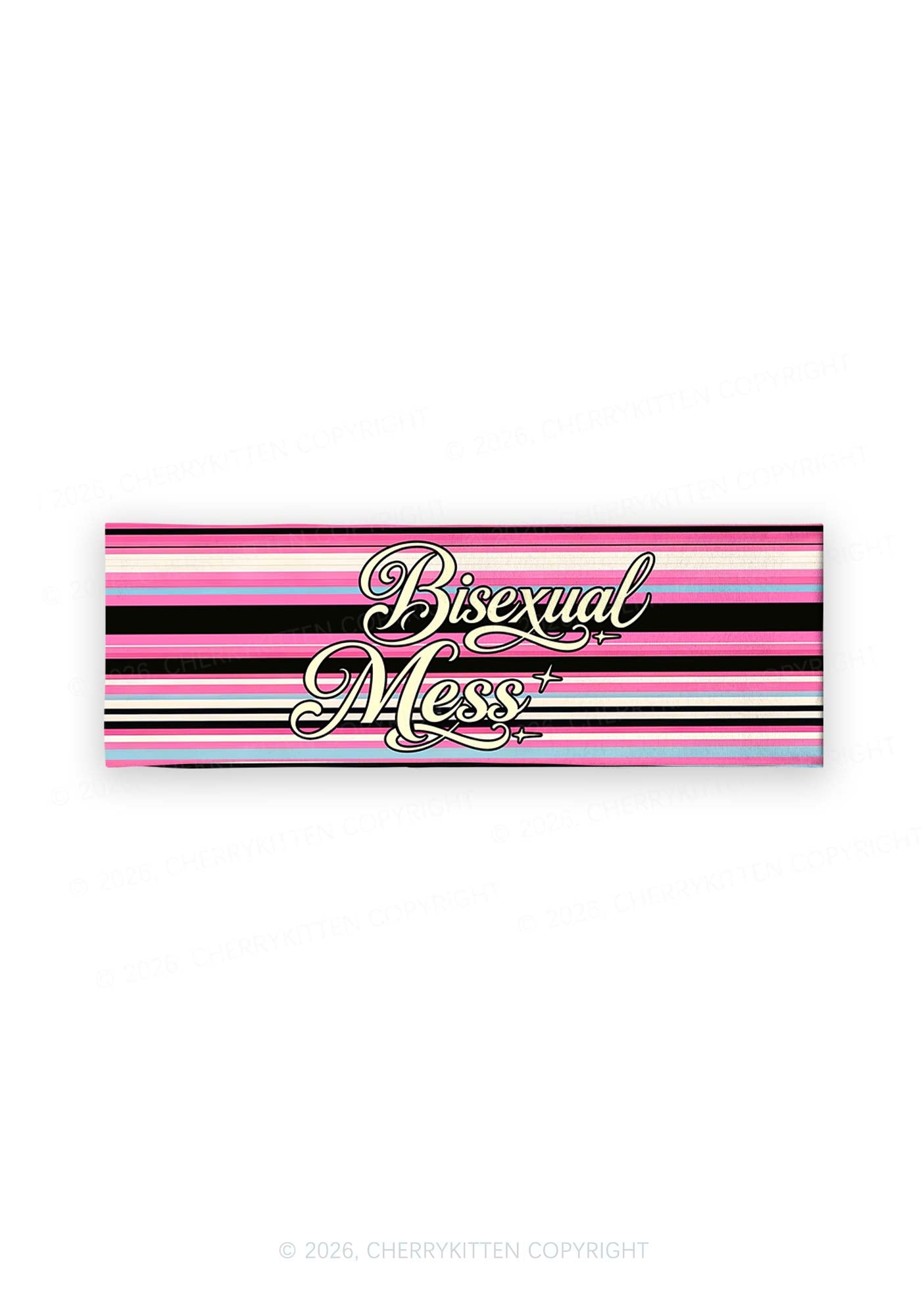 Bisexual Mess Pride Y2K Print Headband Cherrykitten