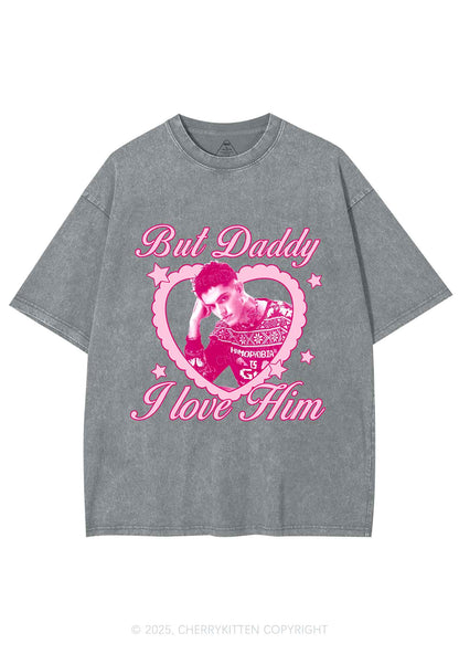 Custom Daddy I love Him Y2K Shirts Washed Tee Cherrykitten
