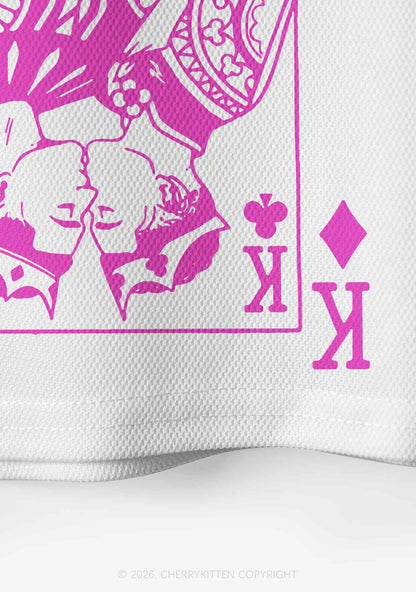Hot Pink Gay King Pride Y2K Crop Sport Jersey Shirts Cherrykitten