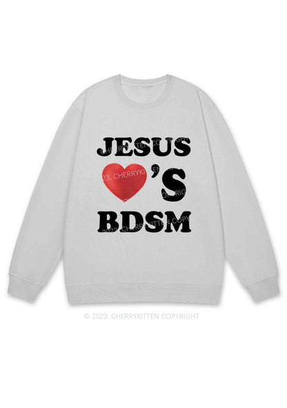 Jesus Loves BDSM Y2K Sweatshirt Cherrykitten