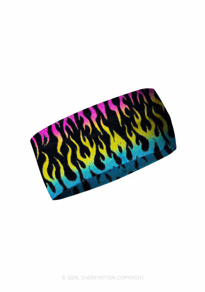 Pansexuality Flame Pride Y2K Print Headband Cherrykitten