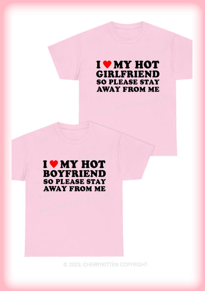 I Love My Hot BF&GF Y2K Valentine's Day Chunky Shirt Cherrykitten