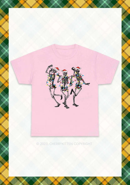 Christmas Dancing Skeletons Chunky Shirt Cherrykitten