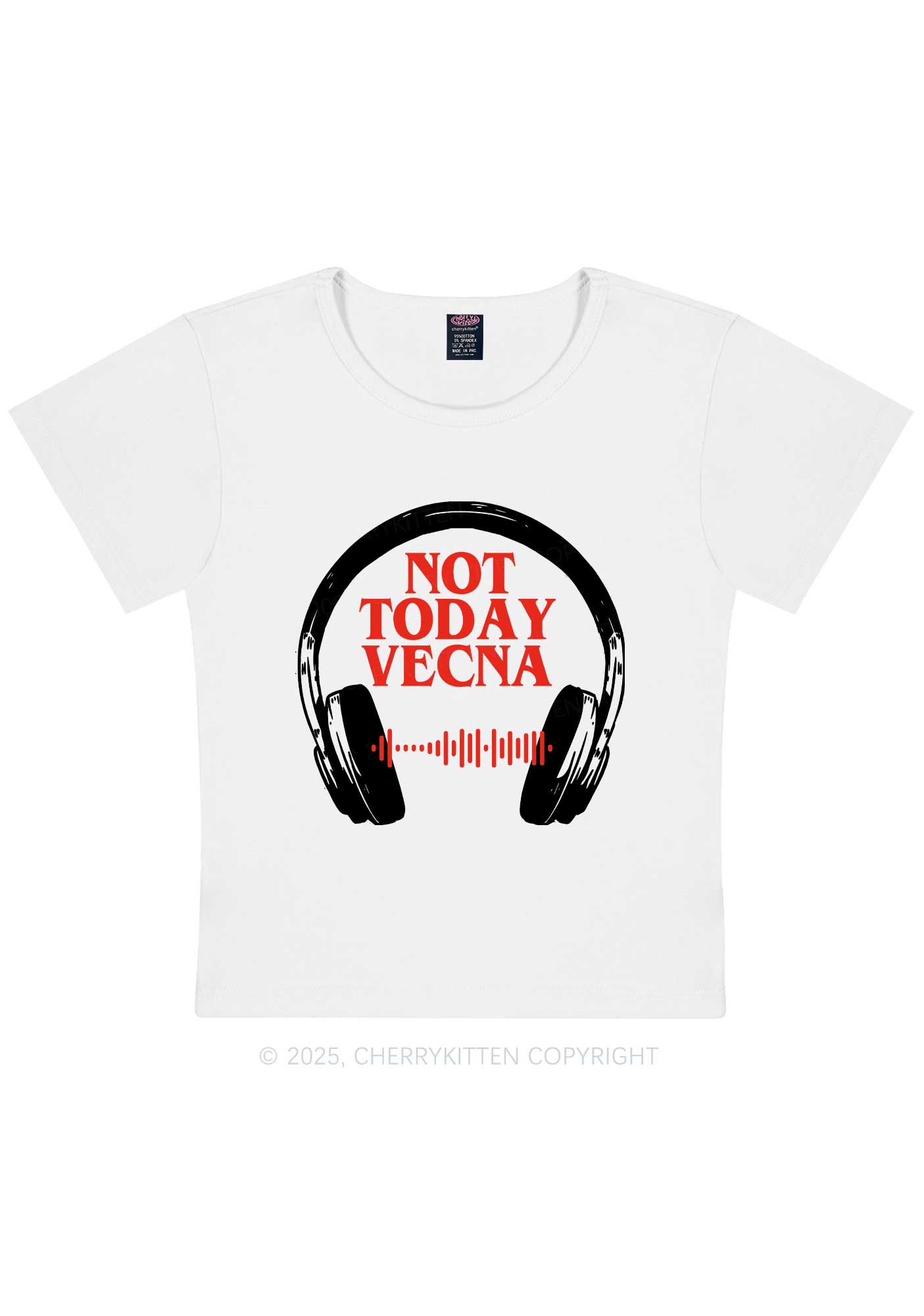 Custom Spotify Code Not Today Y2K Baby Tee Cherrykitten