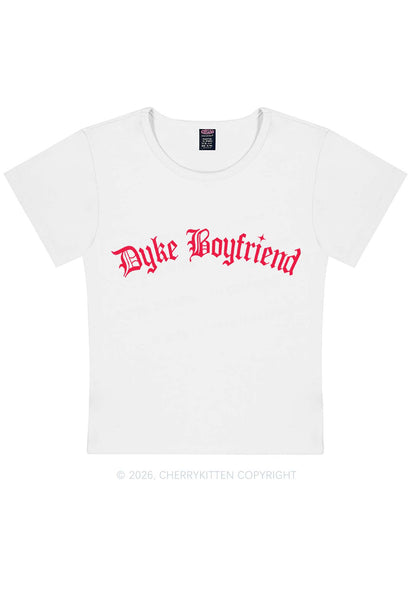 Dyke Boyfriend Pride Y2K Baby Tee Cherrykitten