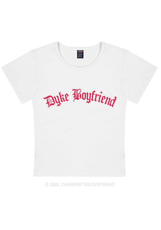 Dyke Boyfriend Pride Y2K Baby Tee Cherrykitten