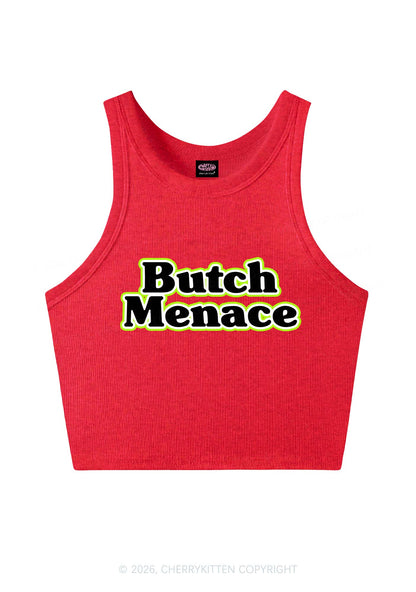 Butch Menace Pride Y2K Crop Tank Top Cherrykitten