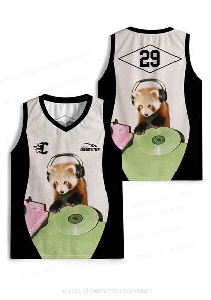 Custom Red Panda DJ Y2K Sport Jersey Tank Cherrykitten