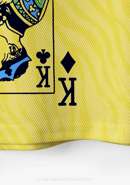 Yellow Gay King Pride Y2K Crop Sport Jersey Shirts Cherrykitten