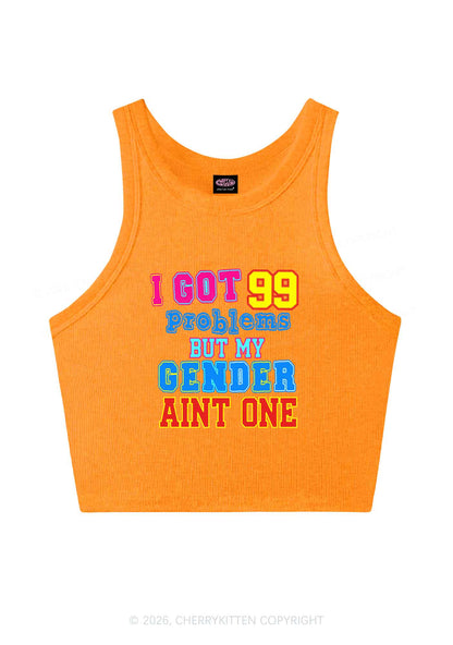 Gender Aint One Pride Y2K Crop Tank Top Cherrykitten