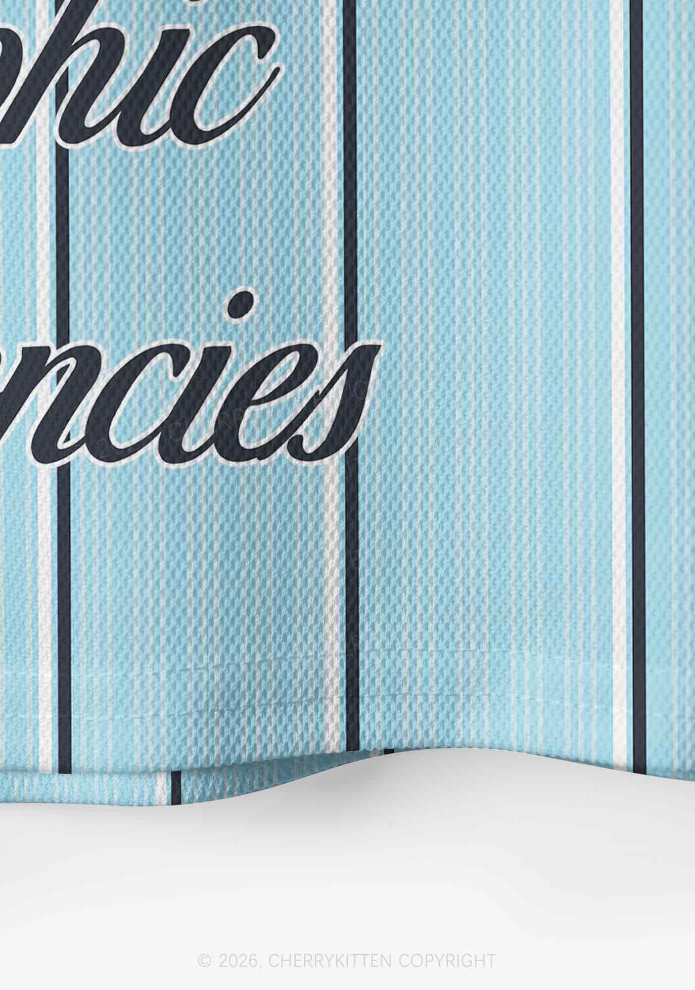Light Blue Sapphic Tendencies Pride Y2K Crop Sport Jersey Shirts Cherrykitten