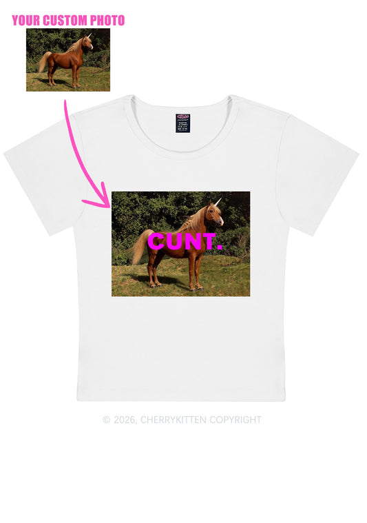 Custom Photo Cxxt Y2K Baby Tee Cherrykitten