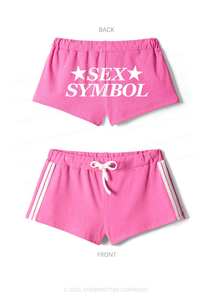 Sx Symbol Y2K Drawstring Mini Shorts Cherrykitten