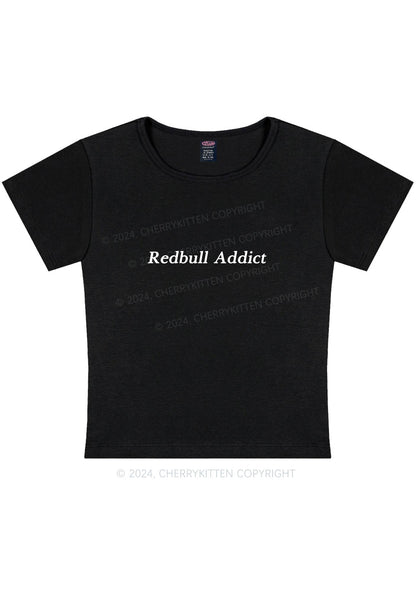 Curvy Redbull Addict Y2K Baby Tee Cherrykitten