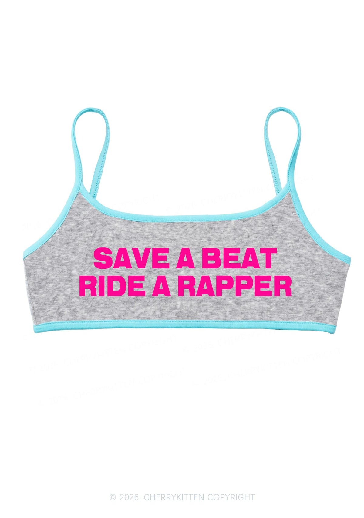 Save A Beat Ride A Rapper Y2K Super Crop Cami Cherrykitten